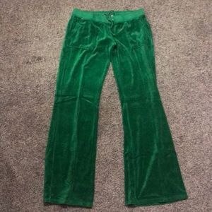 JUICY COUTURE GREEN TRACK PANTS NWT